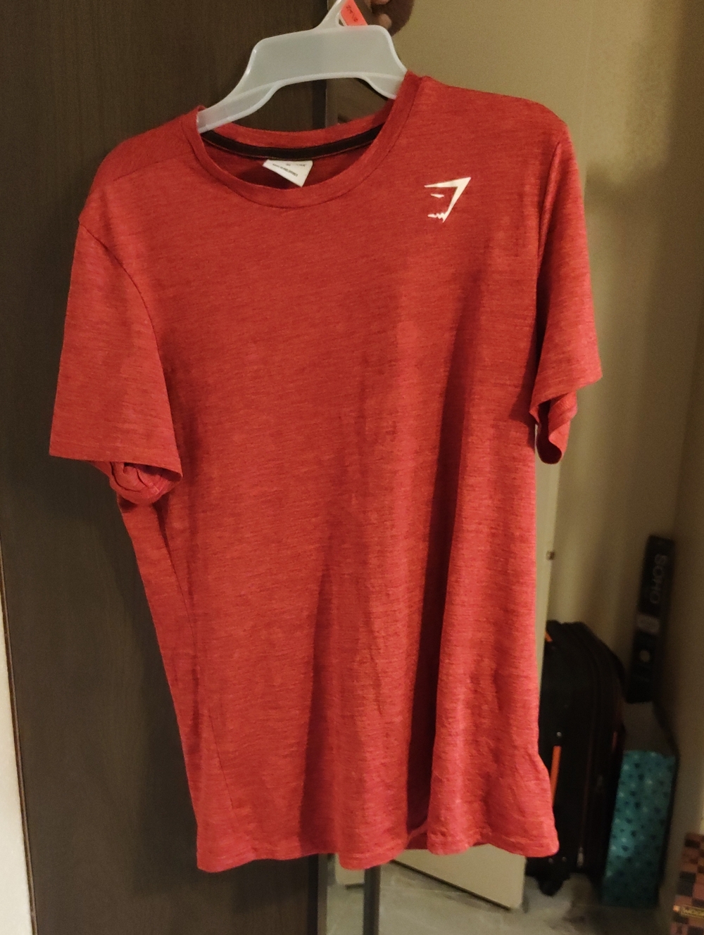 Gymshark Men’s Heather Red Crew Neck Training Tee
